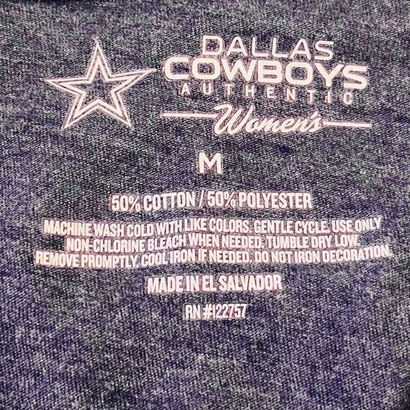 Dallas Cowboys Authentic Womens Tee Size M - Picture 3 of 3